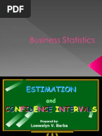 Estimation and Confidence Intervals