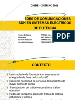 REDES DE COMUNICACION SDH EN SISTEMAS ELÉCTRICOS de POTENCIA