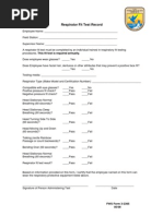 Fit Testing Government Form