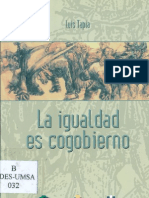 La Igualdad Es Cogobierno. Luís Tapia PDF