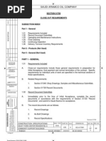 Saudi Aramco Oil Company: SECTION 01700 Close-Out Requirements