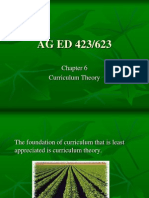 AG ED 423/623: Curriculum Theory