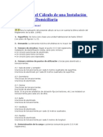 Pasos para El Cálculo de Una Instalación Eléctrica Domiciliaria