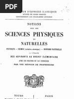 Notions de Sciences Physiques Et Naturelles (1902)