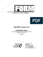 DEFORM F2 V10 PC Installation Notes PDF