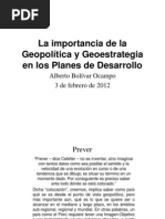 La Importancia de La Geopolítica y Geoestrategia en Los Planes de Desarrollo