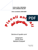 Percorso Piccoli Animali Del Giardino Scuola Dell'infanzia Sez 4anni - A.S. 2004 - 05