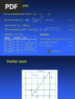 Vector Norm: For An N-Dimensional Vector (... ) The Vector Nor M