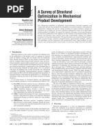 A Survey of Structural Optimization in Mechanical Product Development