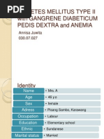 Case DM Type II + Gangrene Diabeticum +anemia