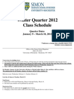 Winter Quarter 2012 Class Schedule 010612