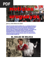 Noticias Uruguayas Jueves 14 de Febrero Del 2013