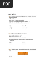 Matematicas Ejercicios Resueltos Soluciones Lenguaje Algebraico 2º ESO Ensenanza Secundaria