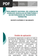 5 Reglamento Nacional de Licencias de Conducir PDF