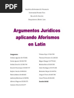 Argumentos Jurídicos Aplicando Aforismos en Latín