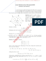 Rmo-2010 Previous Year Question Papers of Regional Mathematical Olympiad With Solutions