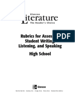 Rubrics For Assessing Student Writing, Listening, and Speaking High School