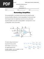 Lab Summing Amplifier