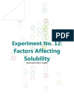 Factors Affecting Solubility