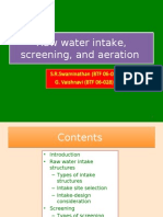 Raw Water Intake, Screening, and Aeration in Water Supply Project