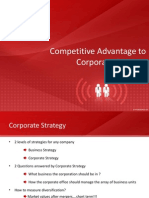 Competitive Advantage To Corporate Strategy