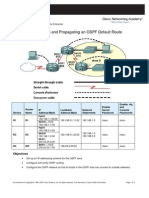 Lab 6.3.1 Configuring and Propagating An OSPF Default Route