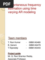 Instantaneous Frequency Estimation Using TVAR Modeling