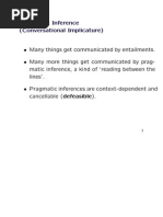 Pragmatic Inference, Conversational Implicature