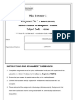 MBA-Semester 1 Assignment Set 1 - Subject Code - : MB0040 - Statistics For Management - 4 Credits MB0040