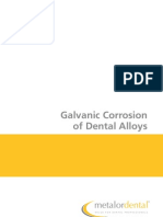 Galvanic Corrosion of Dental Alloys