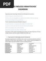 Drugs Induce Hematologic Disorders