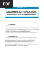 Funcionamiento de La Caldera de Vapor