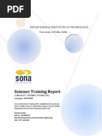 Summer Training File at SONA KOYO STEERING SYSTEMS LTD.