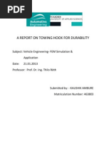 A Report On Towing Hook For Durability