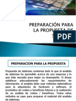 Preparacion de La Propuesta de Sistemas