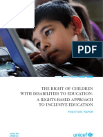 The Right of Children With Disabilities To Education: A Rights-Based Approach To Inclusive Education