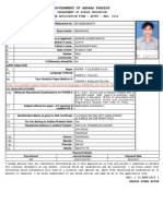 Government of Andhra Pradesh: Department of School Education On-Line Application Form - Aptet - May, 2012