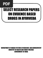 Select Research Papers On Evidence Based Drugs in Ayurveda