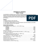 NTE56004 Thru NTE56010 TRIAC, 15 Amp: Features