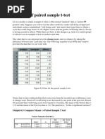 Example of Paired Sample T