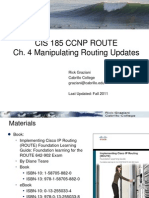 Cis185 ROUTE Lecture4 ManipulatingRoutingUpdates Part1