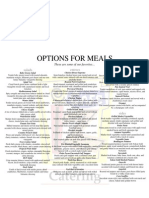 Iz Catering Meal Options