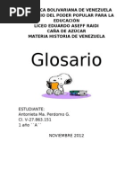 Glosario Historia