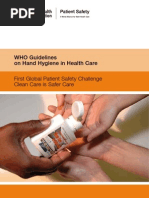 WHO Guidelines Hand Hygiene in Health Care