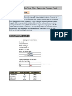 Tripple Effect Evaporator Design Calculation