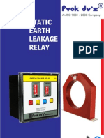 Static Earth Leakage Relay: An ISO 9001: 2008 Company