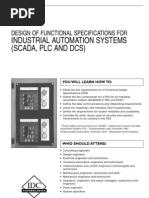 Industrial Automation Systems (Scada, PLC and DCS) : Design of Functional Specifications For