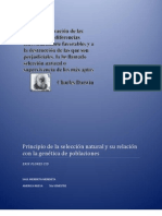 Principio de La Selección Natural y Su Relación Con La Genética de Poblaciones