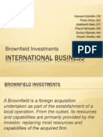 Brownfield Investments - International Business