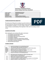 Financial Accounting II - Course Outline